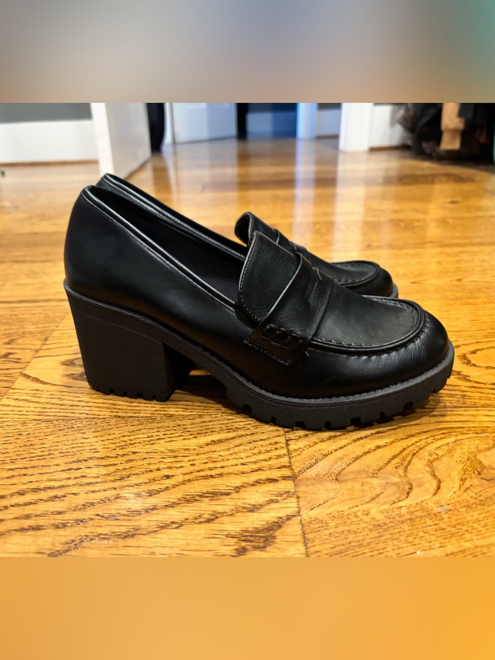 Vtg Y2K Soda Platform Penny Loafers Women's 10 Gothic Preppy Steampunk Shoes NEW
